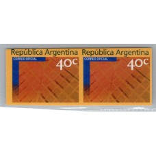 ARGENTINA 1999 GJ 2969P PAREJA DE ESTAMPILLAS NUEVAS MINT VARIEDAD SIN DENTAR, RARAS U$ 40